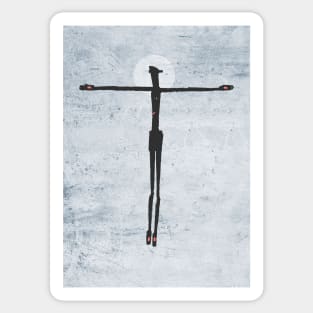 Jesus Christ at the Cross ink illustration Sticker